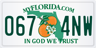 FL license plate 0674NW
