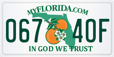 FL license plate 0674OF