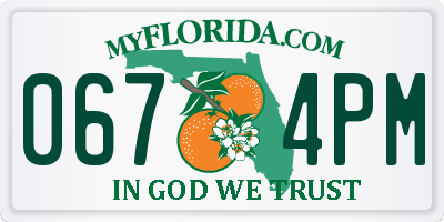 FL license plate 0674PM