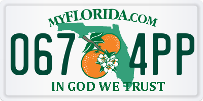 FL license plate 0674PP