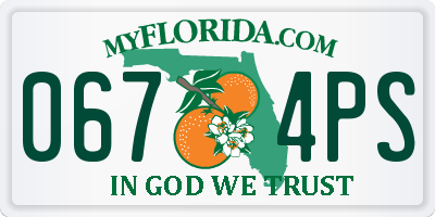 FL license plate 0674PS