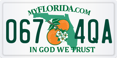 FL license plate 0674QA