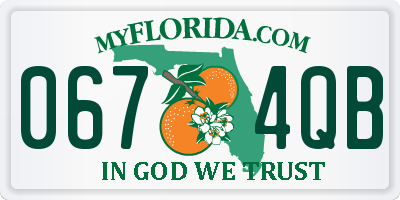 FL license plate 0674QB