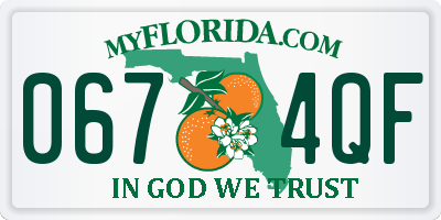 FL license plate 0674QF