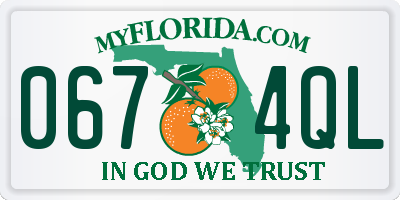 FL license plate 0674QL