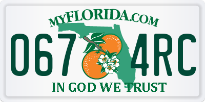 FL license plate 0674RC