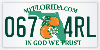 FL license plate 0674RL