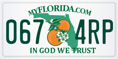 FL license plate 0674RP