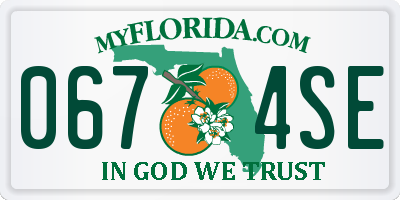 FL license plate 0674SE