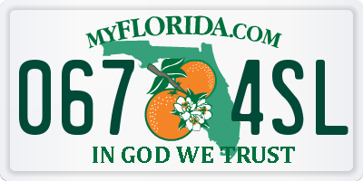 FL license plate 0674SL