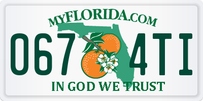 FL license plate 0674TI
