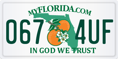 FL license plate 0674UF