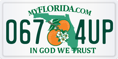 FL license plate 0674UP