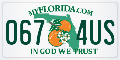 FL license plate 0674US