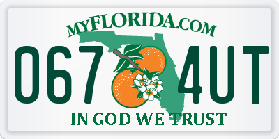 FL license plate 0674UT