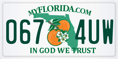 FL license plate 0674UW