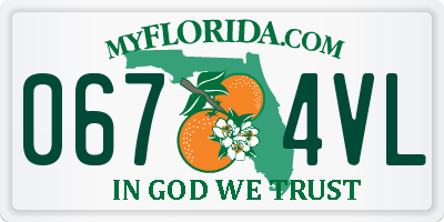 FL license plate 0674VL