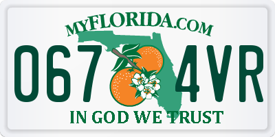 FL license plate 0674VR