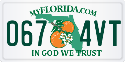 FL license plate 0674VT