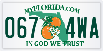 FL license plate 0674WA