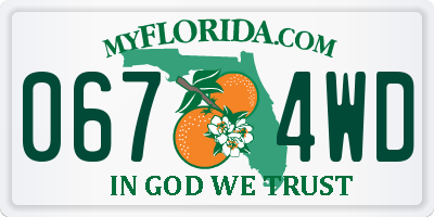 FL license plate 0674WD