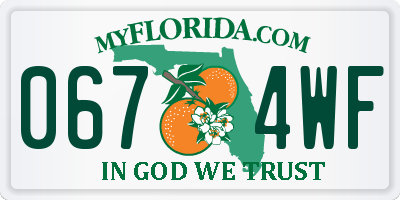 FL license plate 0674WF