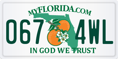 FL license plate 0674WL