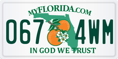 FL license plate 0674WM