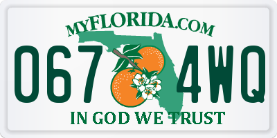 FL license plate 0674WQ