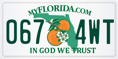 FL license plate 0674WT