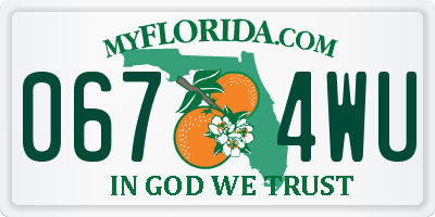 FL license plate 0674WU