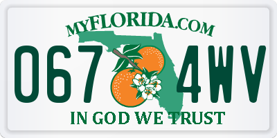 FL license plate 0674WV