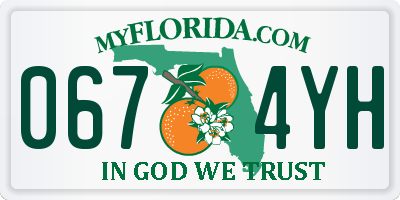 FL license plate 0674YH