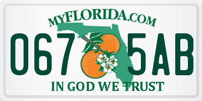 FL license plate 0675AB