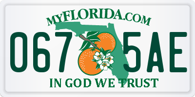 FL license plate 0675AE