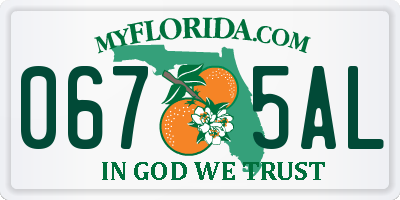 FL license plate 0675AL