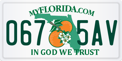 FL license plate 0675AV