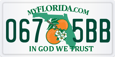 FL license plate 0675BB