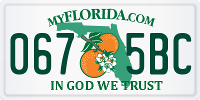 FL license plate 0675BC