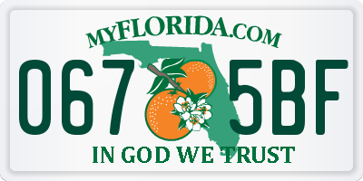 FL license plate 0675BF