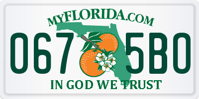 FL license plate 0675BO