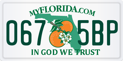 FL license plate 0675BP
