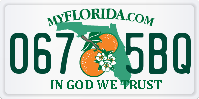 FL license plate 0675BQ
