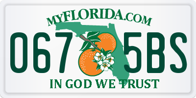 FL license plate 0675BS