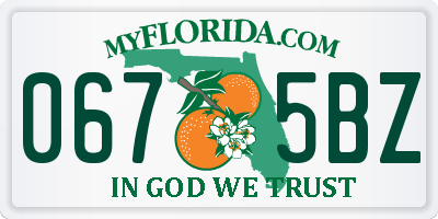 FL license plate 0675BZ