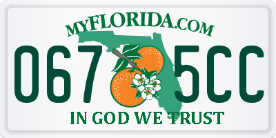 FL license plate 0675CC
