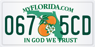 FL license plate 0675CD