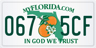 FL license plate 0675CF