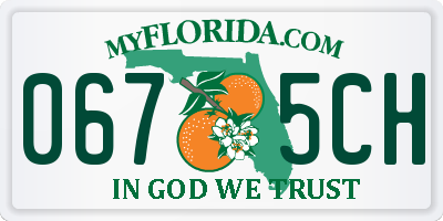 FL license plate 0675CH