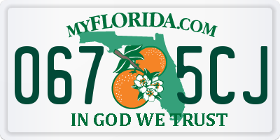 FL license plate 0675CJ